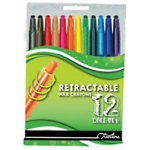 Treeline Retractable Wax Crayons 12's